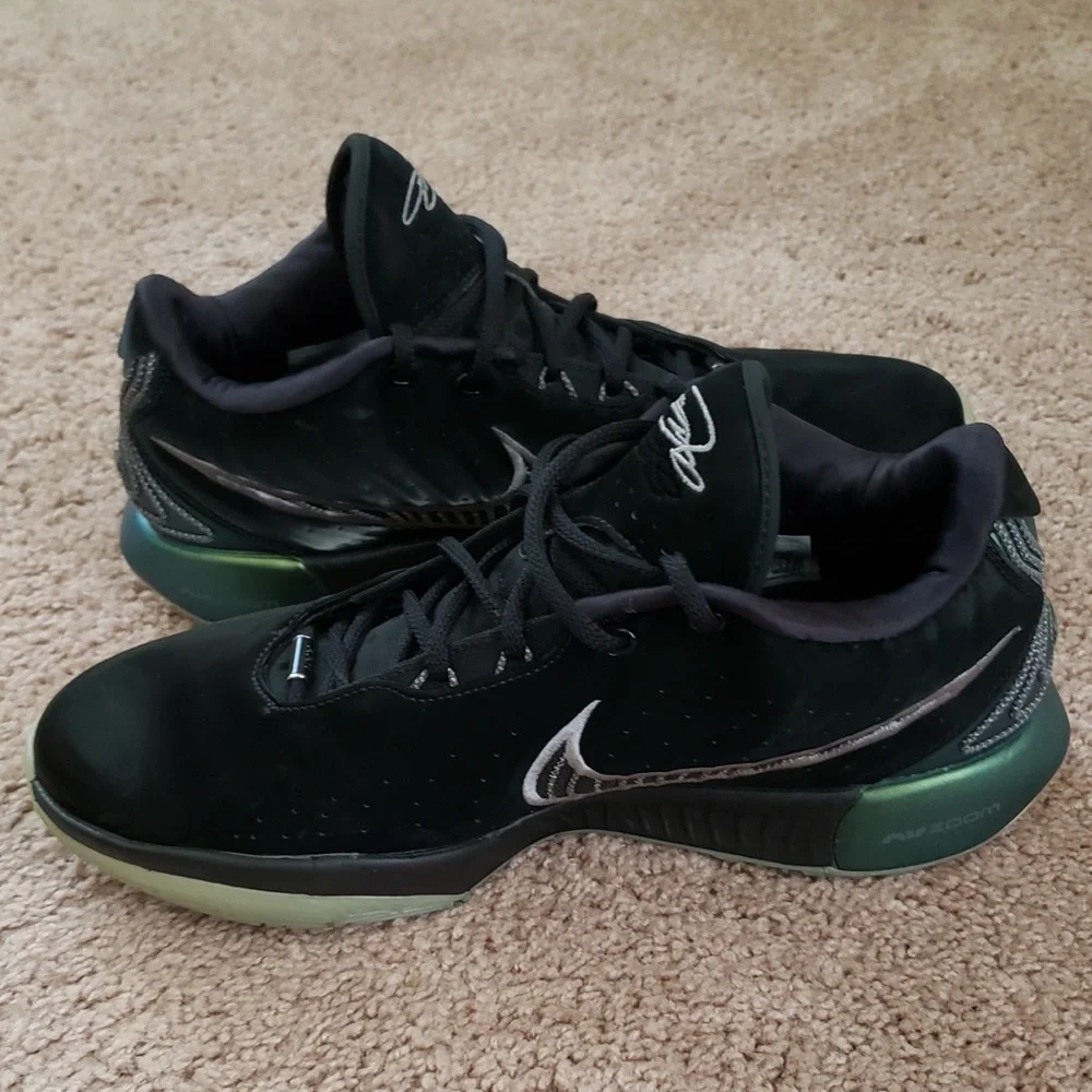 Nike LeBron XXI Black / MTLC Pewter-Iron Grey Men’s Size 13 Sneakers - Picture 6 of 11